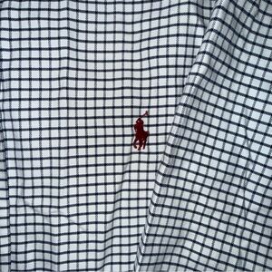 Ralph Lauren Navy and White Checkered Shirt